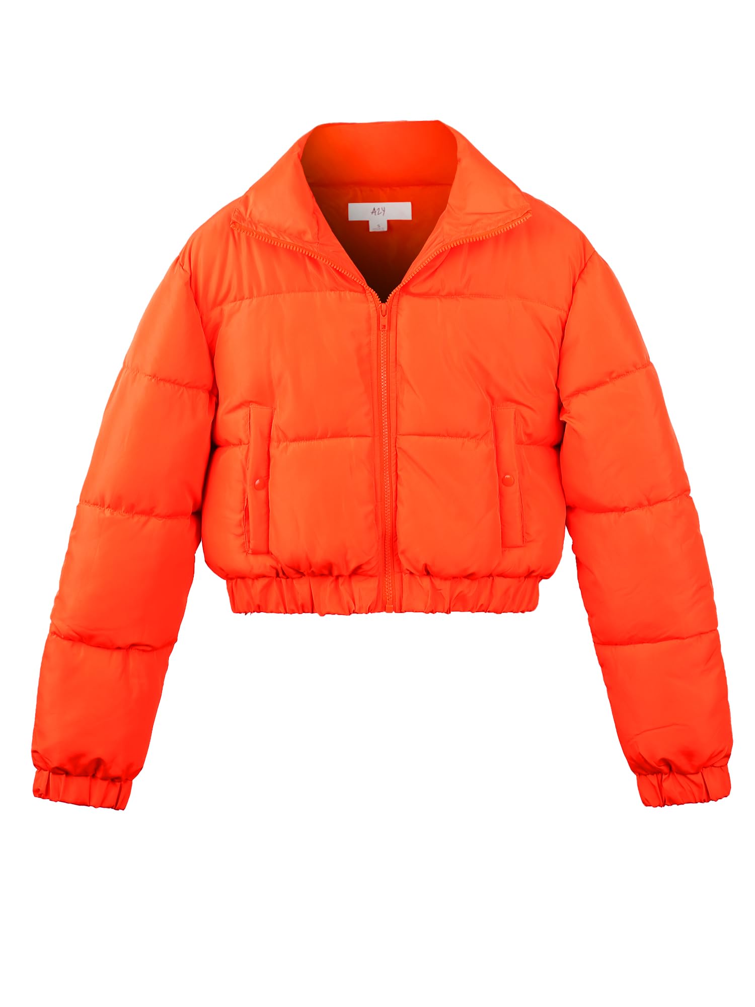 A2Y Women's Cropped Zipper Puffer Jacket