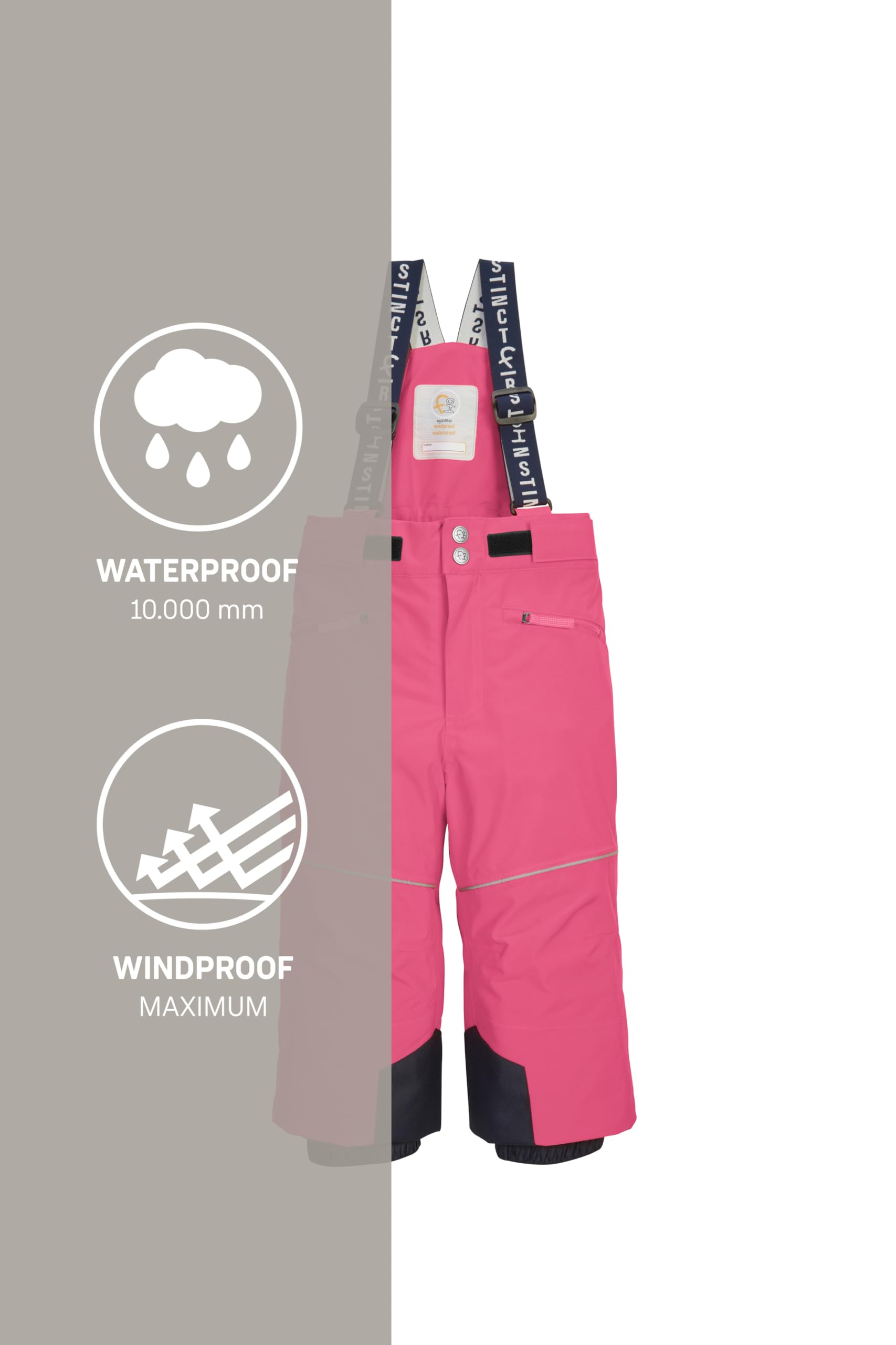 First Instinct by killtec Unisex Baby Skihose/Funktionshose mit Trägern und Schneefang Fisw 48 MNS Ski Pnts