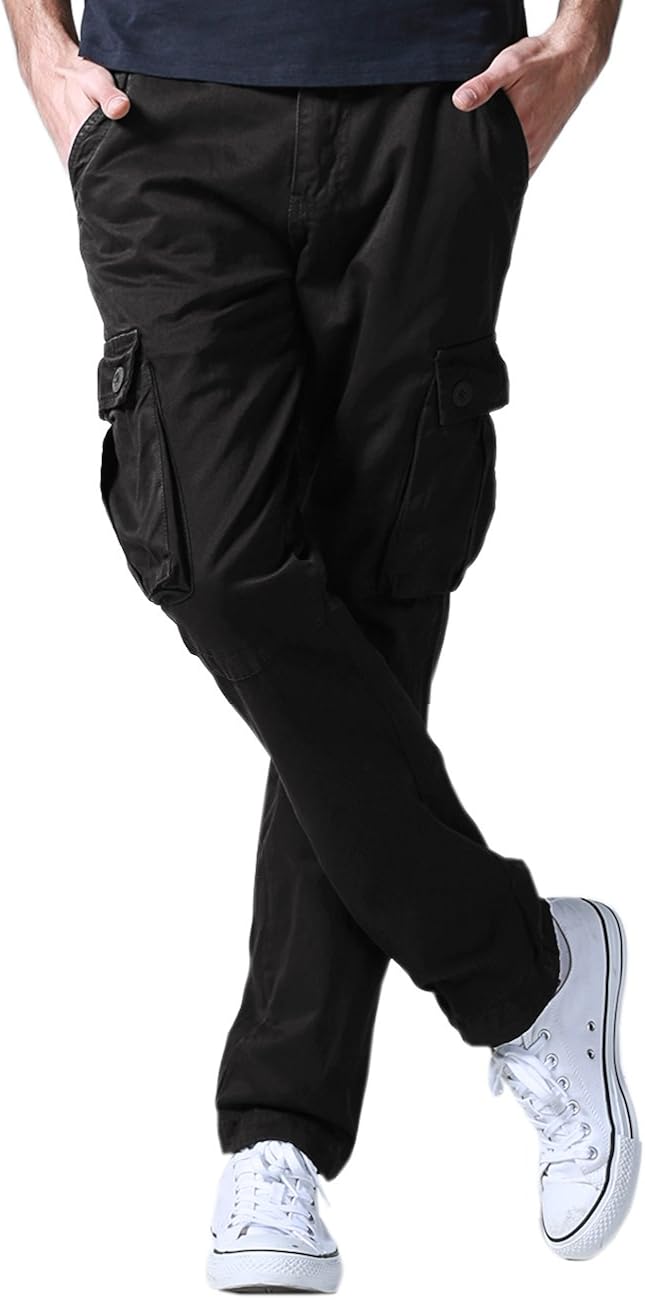Match Men's Athletic-Fit Cargo Pants 38 6531 Black