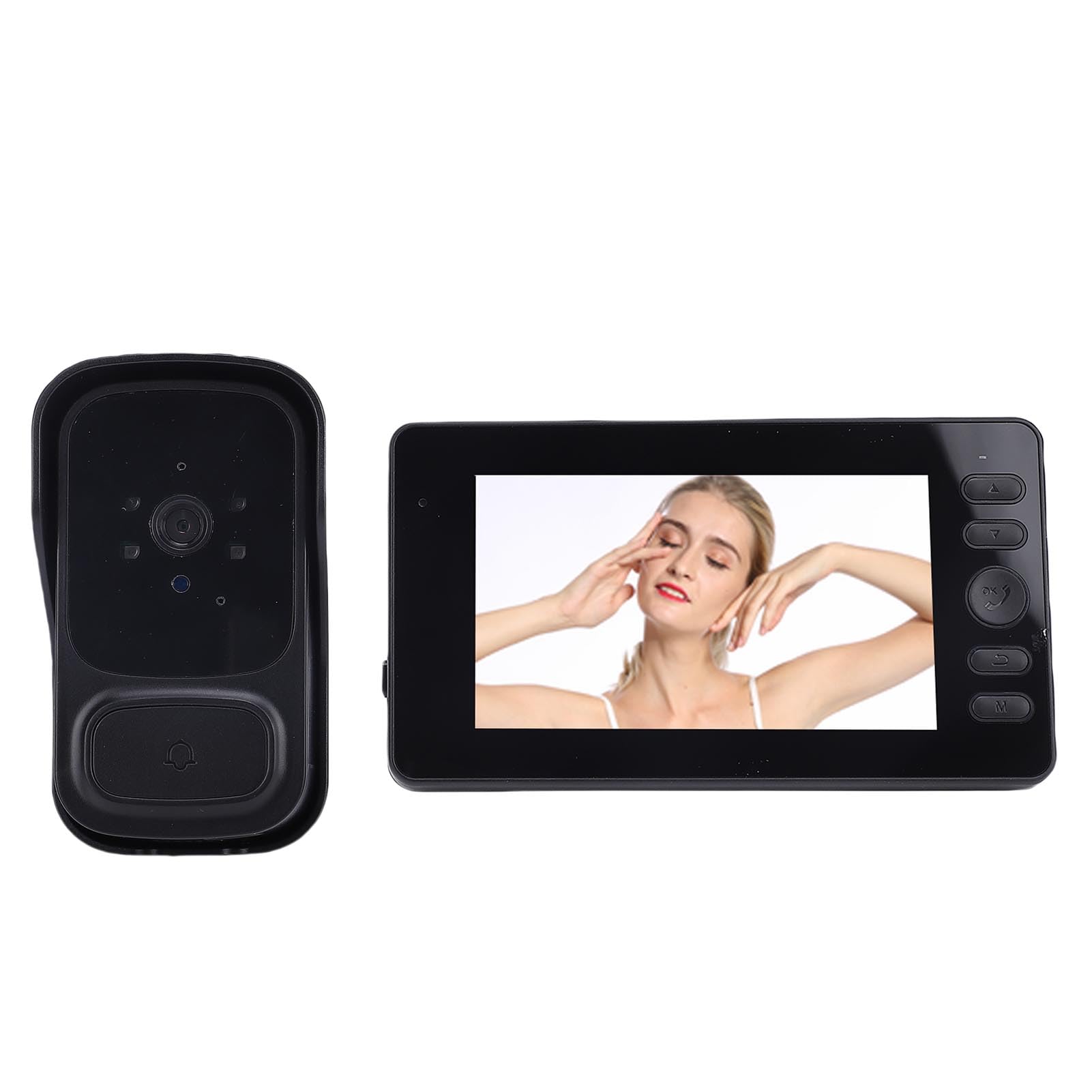 Videocamera per Campanello Wireless con Schermo IPS da 4,3 Pollici,
