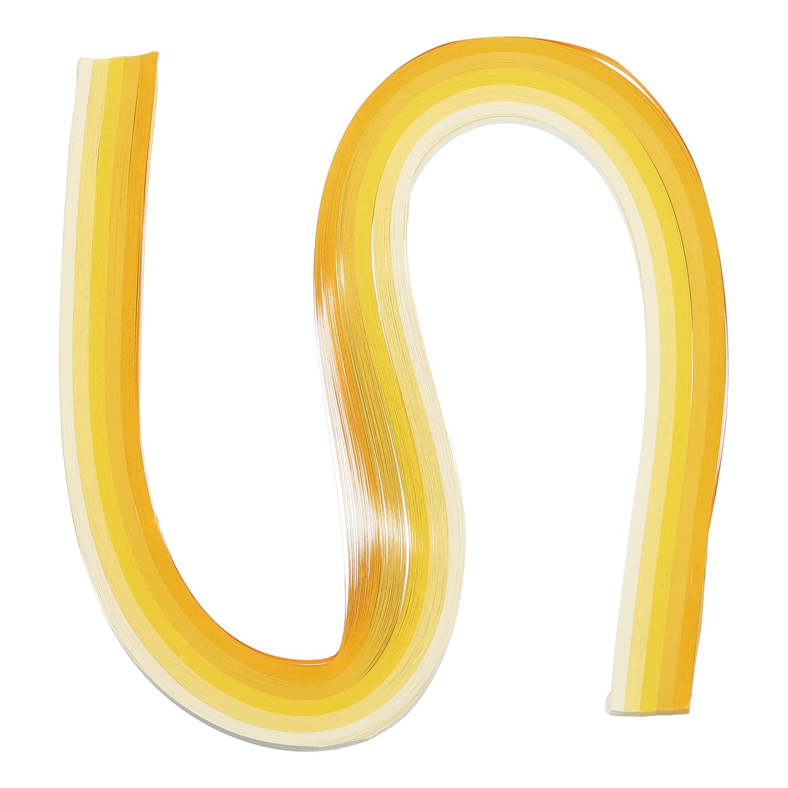 PATIKIL 120pcs Quilling Strips Paper 3/8"(10mm) 21" Origami Paper Quilling Strip for Art DIY Hand Craft Christmas, Gradient Light Yellow