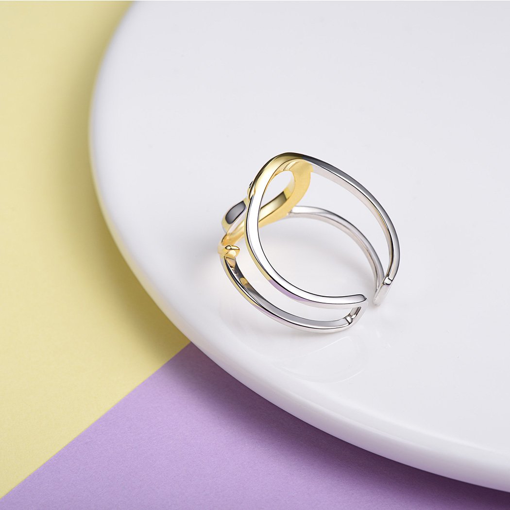 SILVERCUTE Damen Offene Ringe 925 Sterling Silber Verstellbarer Personalisierte Ringe Fingerring Süßer Tierring Mode Ringschmuck für Frauen Mädchen