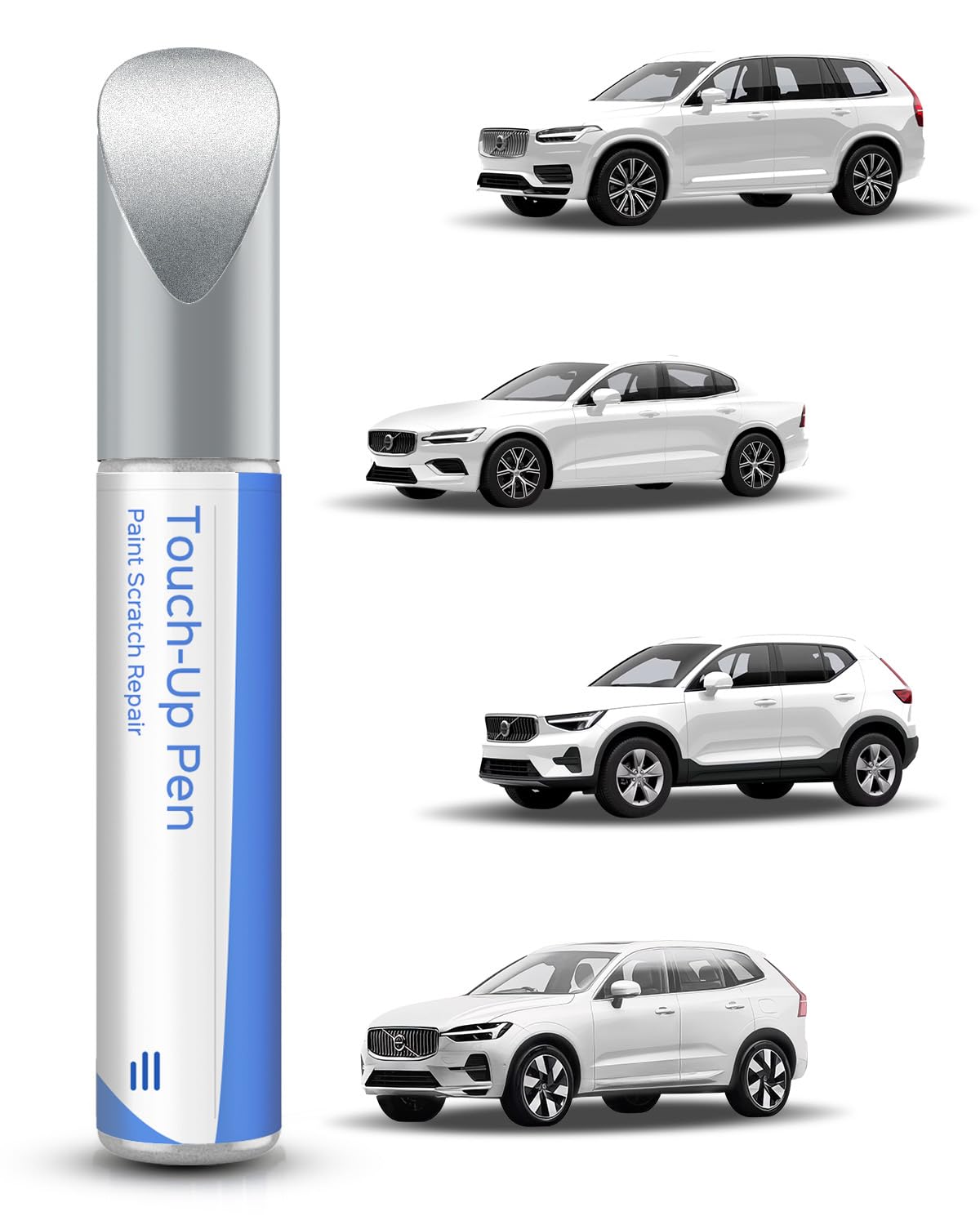 707 Crystal White Pearl Tricoat Touch Up Paint Compatible with Volvo Exact Match Chips and Nicks Touch Up