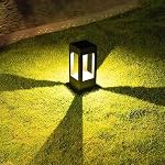 LED Wegeleuchten Außen 10W, Schwarz Garten Pollerleuchte, IP54 Wasserdicht Gartenleuchte Aluminium Aussen Path Lighting Floor Light für Außen Treppe Pfad Rasen Warmes Licht 3000K (20cm) – Bild 3