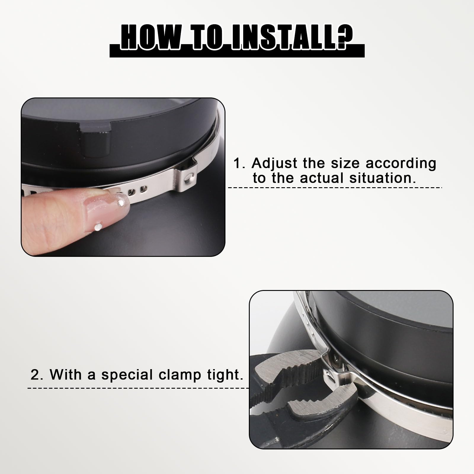 Kit 10 Fascette Per Giunto Omocinetico - Morsetti Metallici Regolabili Per Auto E ATV - 5 Grandi E 5 Piccole - Foto 6