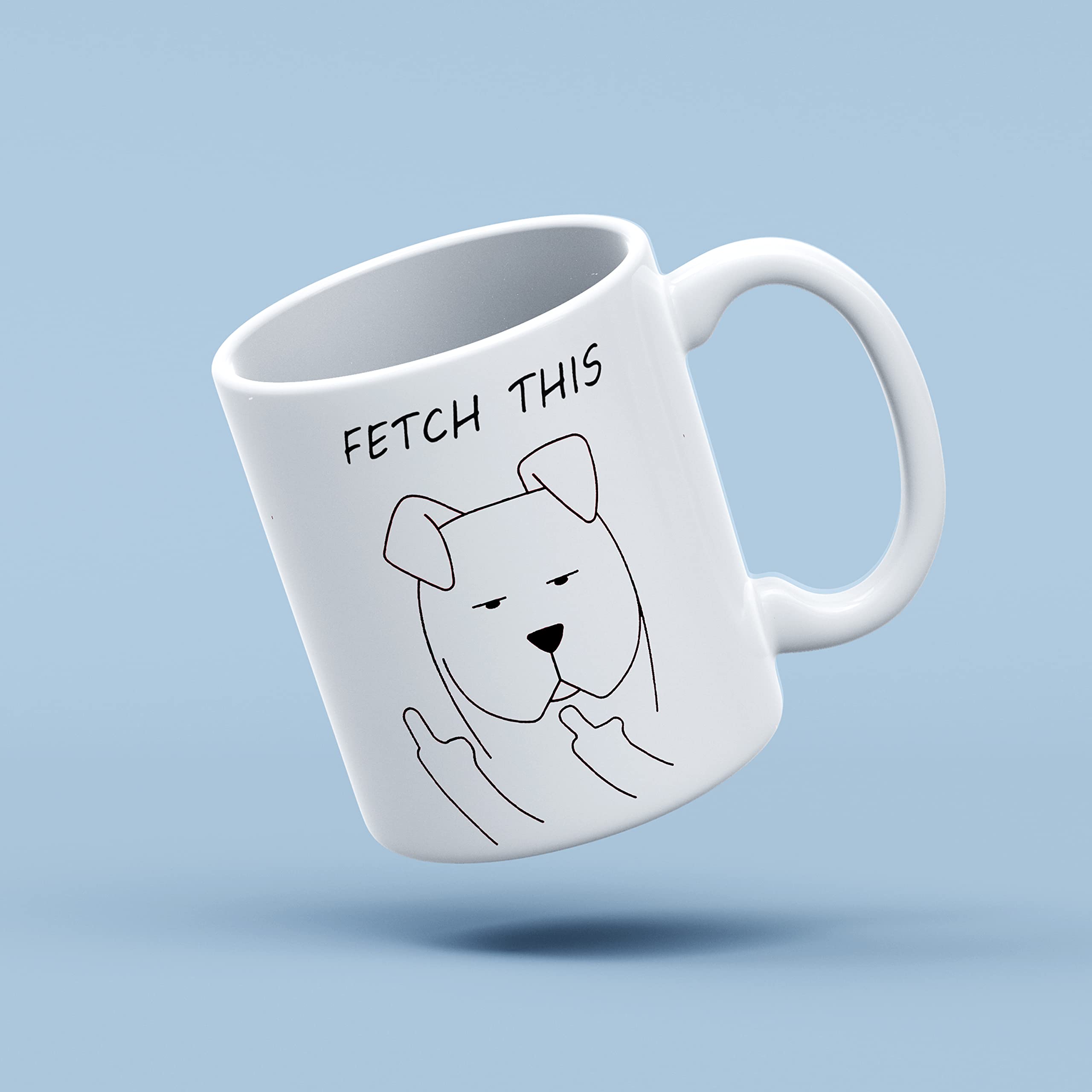 Dog Lover Mug - Adorable Fetch This Dog Coffee Mug by Tee Shirt Galaxy - Dog Mug- Perfect for Dog Lover's Mug