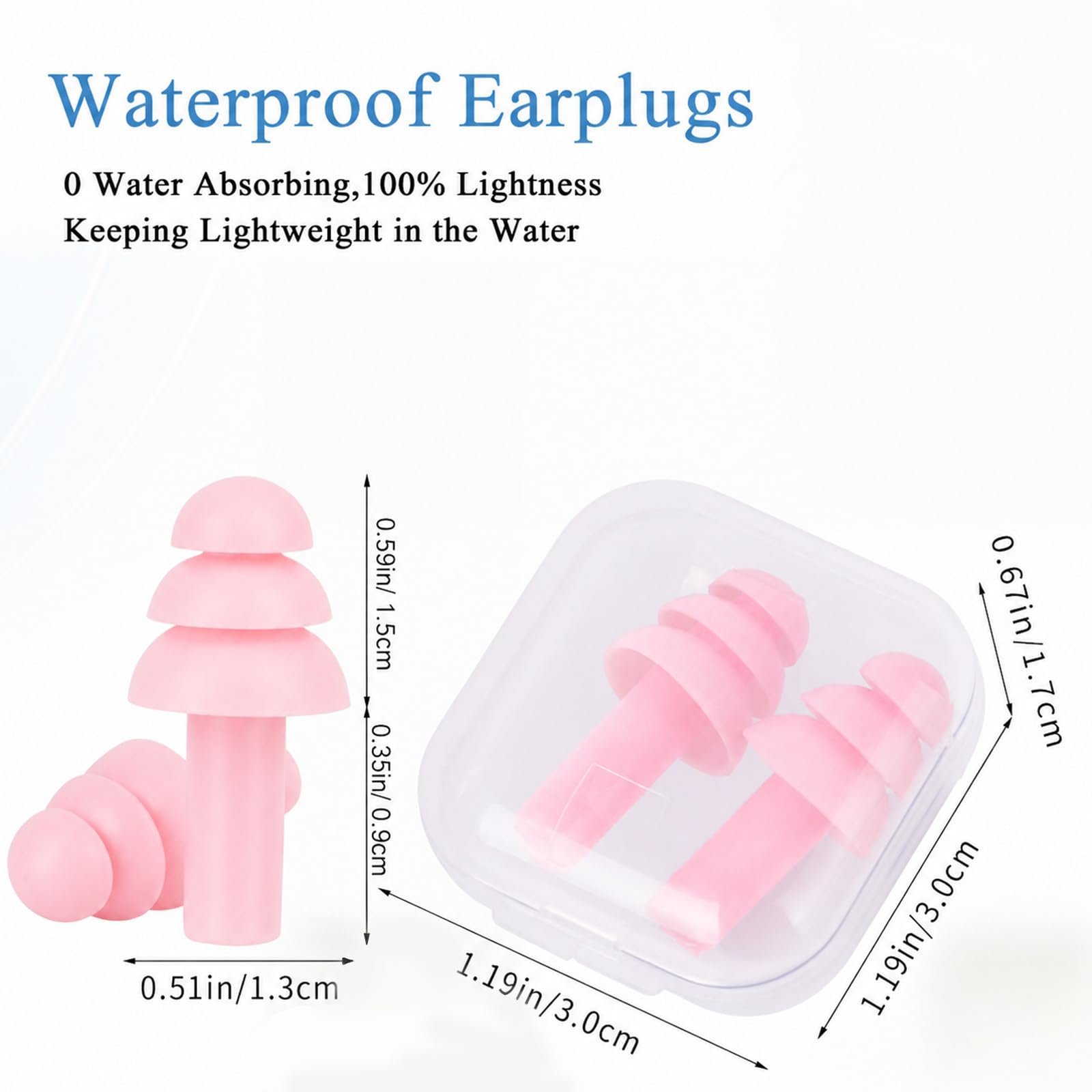 24 pares de tapones para los oídos de silicona reutilizables NRR 29dB con fundas de plástico, tapones de espuma suave para dormir, cancelación de ruido, conciertos, tiro, natación, reducción de ruido