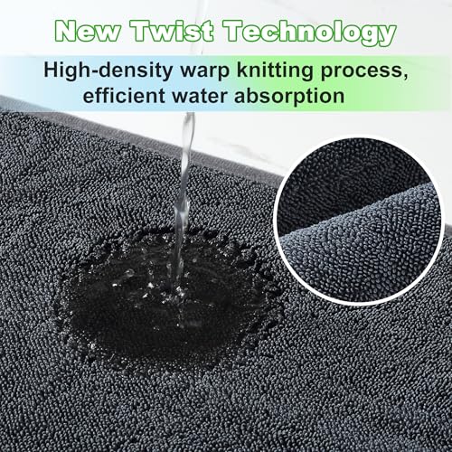 Image of JOYMOOP Microfiber Towels for Cars, 35.4 inch x 23.6 inch Car Drying Towel, Dark Gray Reusable Car Towel, Quick Drying Car Microfiber Cleaning Cloth for RVs, SUVs, Trucks