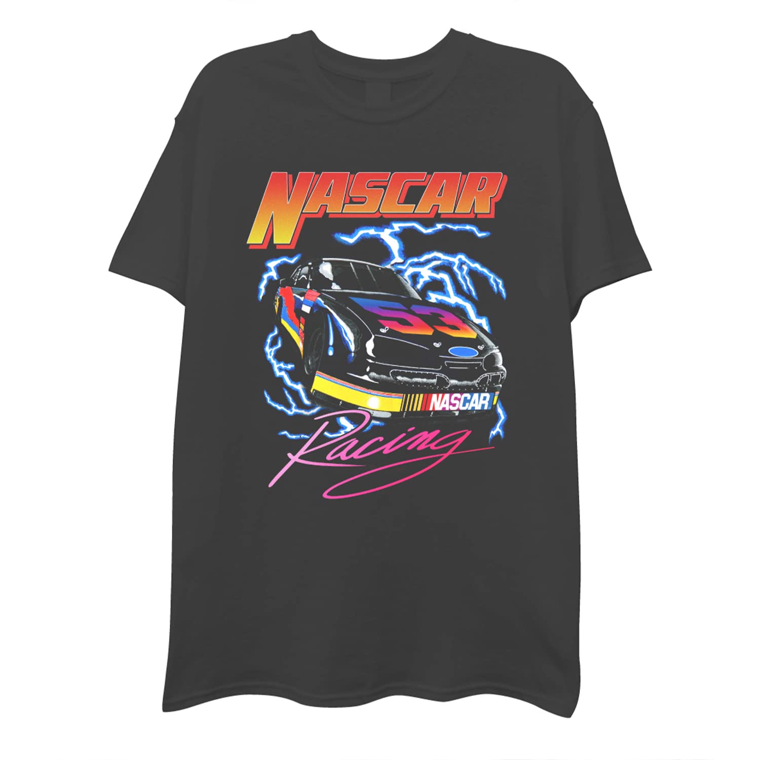 NASCAR Vintage Daytona 500 Shirt Racing Mens Graphic T-Shirt, Black Daytona, Large