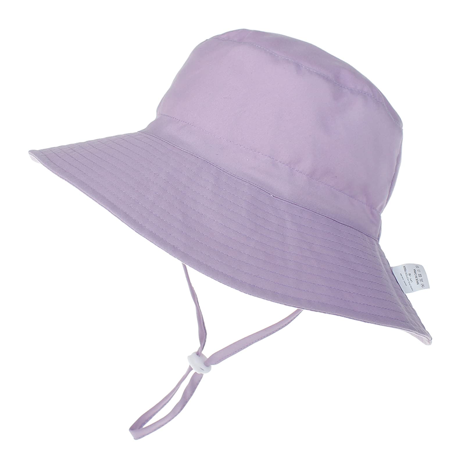 DRESHOW Baby Sun Hat Toddler Kids Sun Protection Cap Unisex Summer Bucket Hats with Chin Strap UPF 50+ for 0-6 Months