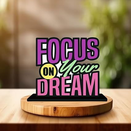 300Sparkles Wooden Showpiece Motivational Quotes for Study Table | Kids Room | Office Desk | Home Decoration | Living Room | Modern Gifting Showpiece Item WS-07