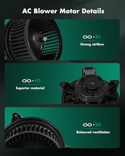 Vista 954 de SCITOO 700188 Reemplazo del motor del ventilador HVAC con jaula de ventilador para Toyota Tacoma 2005-2015, reemplazo OE - 87103-04043, 87103-04044