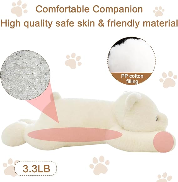 MeHoo 3.3LB Weighted Bear Plush, 23.6 Inch Weighted Toy for Anxiety