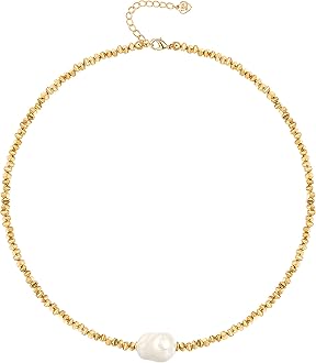 PEARLADA Turquoise Beaded Choker Necklace Chakra Stone Necklace Adjustable