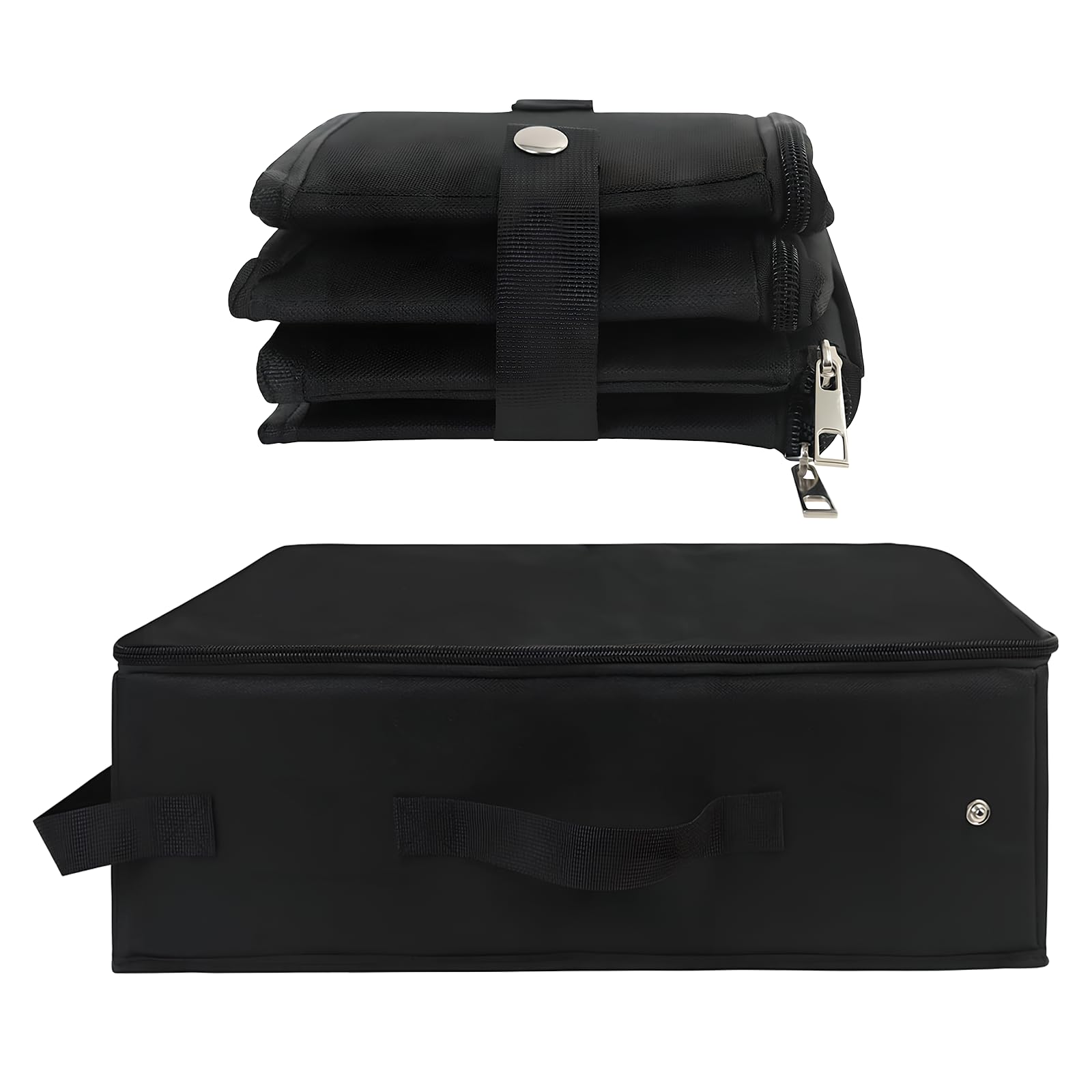 Arenero para Gatos, 40 × 30 × 15 cm Caja de Arena para Gatos Plegable Portátil de Viaje, Caja de Arena para Mascotas, Bandeja de Arena para Mascotas para Interior, Camping, Exterior (Negro)