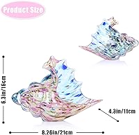 Vista 2 de LCCCK Hand Blown Glass Conch Shell Sculpture, Sea Glass Art Figurines, Beachy Room Decor, Pink Conch Shell Decorative Statues, Sea Shell Coastal