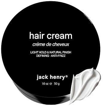 Jack Henry Hair Styling Cream for Men & Women - Light Hold, Subtle Shine - Lightweight Formula to Tame Frizz & Flyaways - Works for All Hair Types