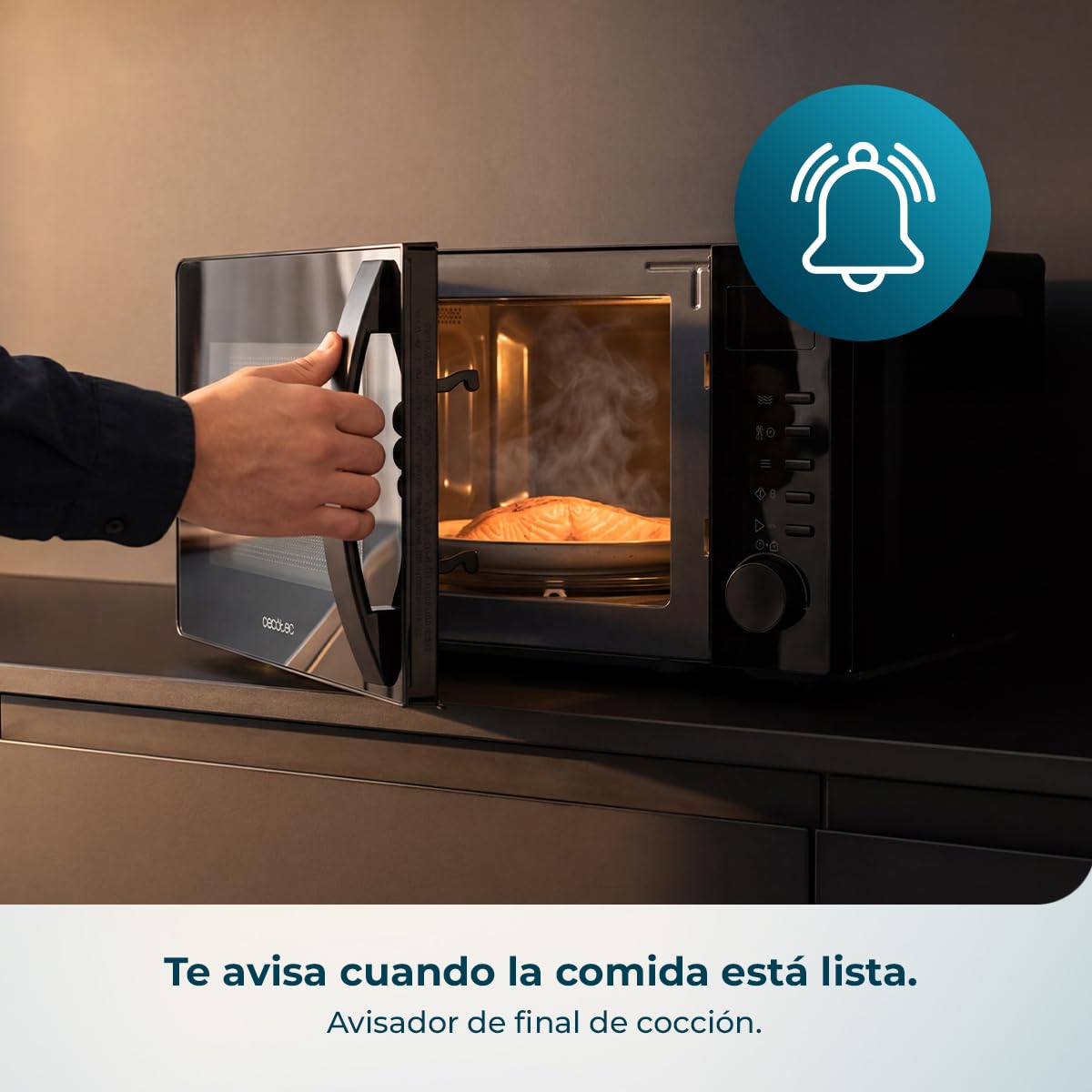 Cecotec Microondas Digital Proclean 5005 Black. 700W, 20L, Tecnología 3DWave, 5 Niveles Potencia, Temporizador 30 Min, Descongelación, Pantalla con Reloj, Comidas Listas al Instante — view 7