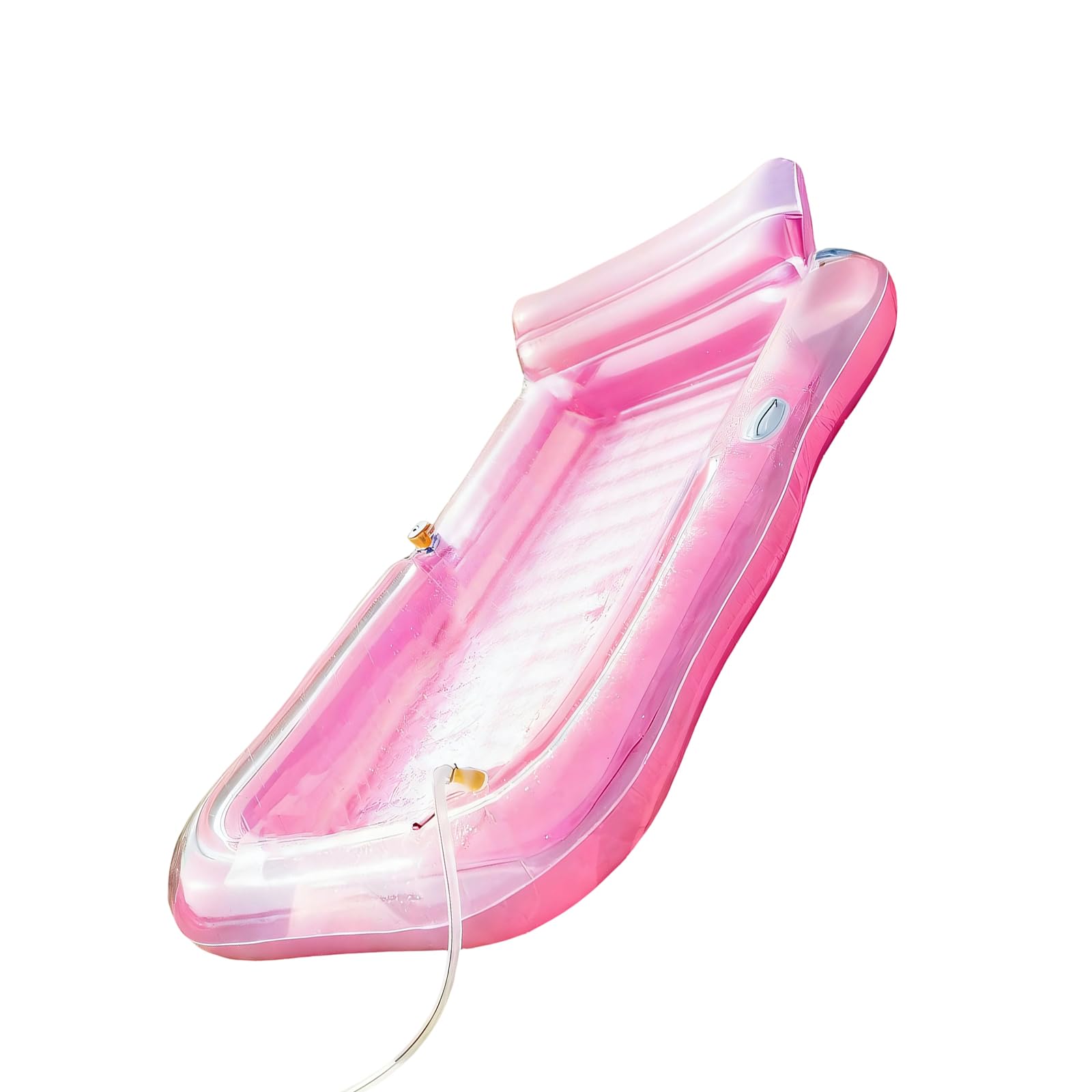 Colchoneta flotante de PVC para playa, colchón de aire con diseño de aspersión de agua de refrigeración para uso en playa y piscina, tumbona ergonómica para piscina