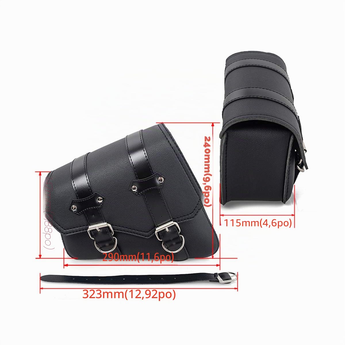 Sacoche de Selle Universelle en Cuir synthétique pour Moto (Gauche)