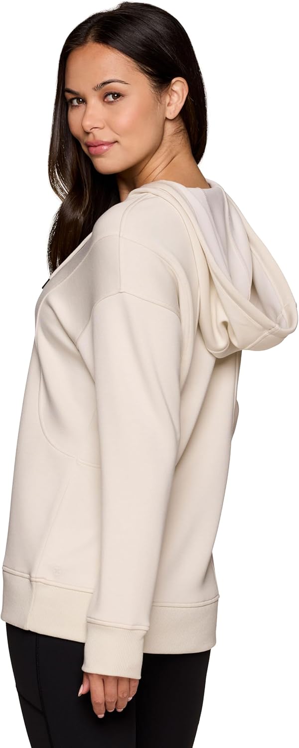 RBX Women's Luxe Athleisure Hoodie with Drawstrings, Relaxed Fit Lightweight Hooded Sweatshirt Tunic for Yoga, Casual Wear - Image 4