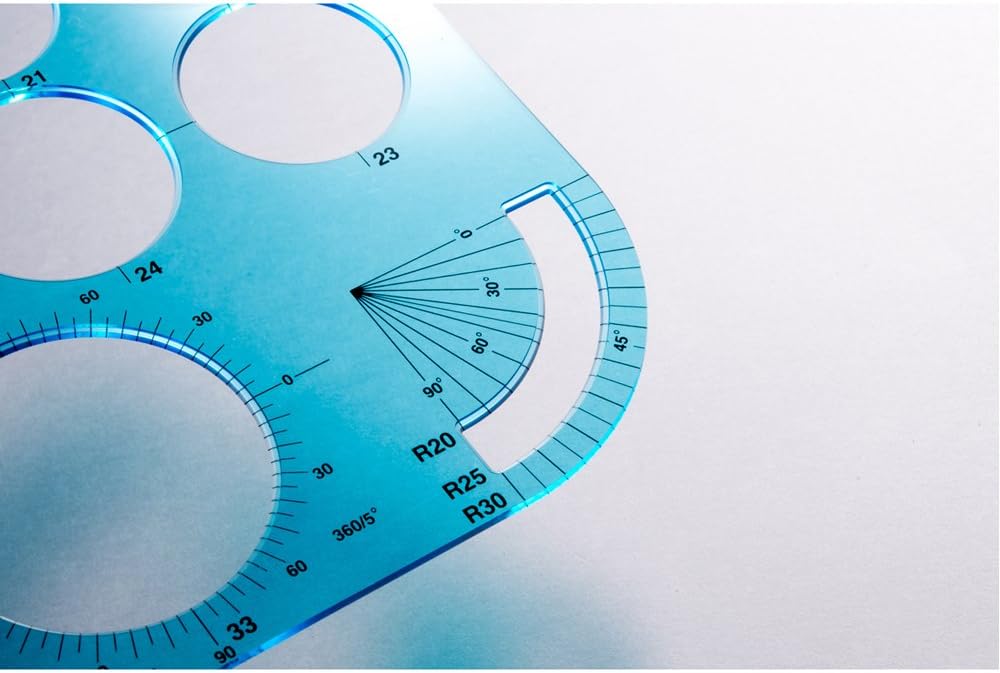 STAEDTLER 976 01 Template Circular Ruler, 1 Piece