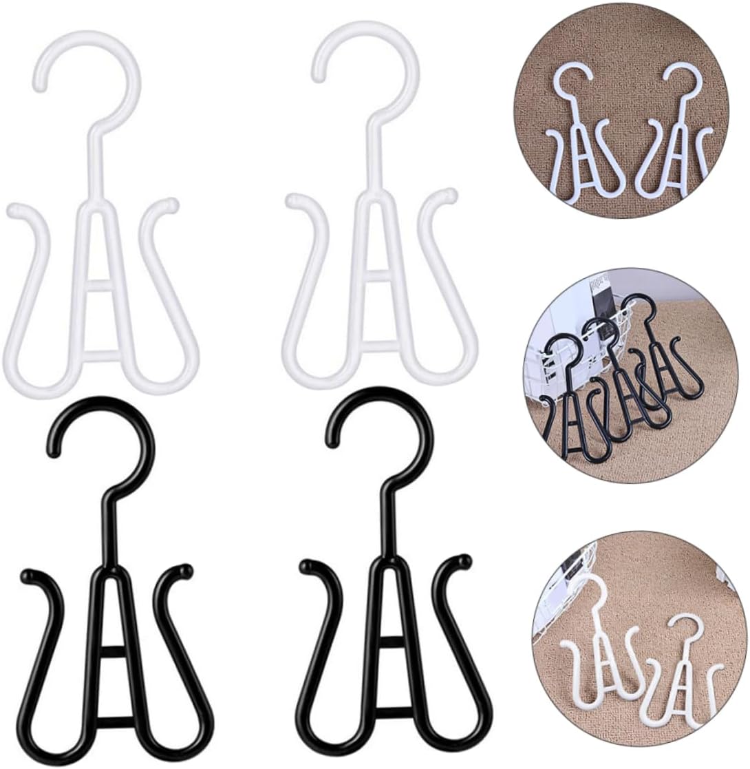 Garneck 4pcs Slippers Display Hooks Plastic for Shoes and Scarves Storage