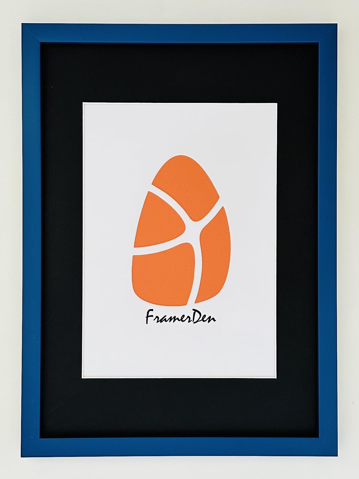 FramerDen® Dark Blue A3 BlackMount for A4 Rainbow Colours Range Poster Picture Frame Fits 29.7x21cm Size Poster Photo Artwork Print, Portrait & Landscape Wall Mountable, Perspex Front & MDF Backing