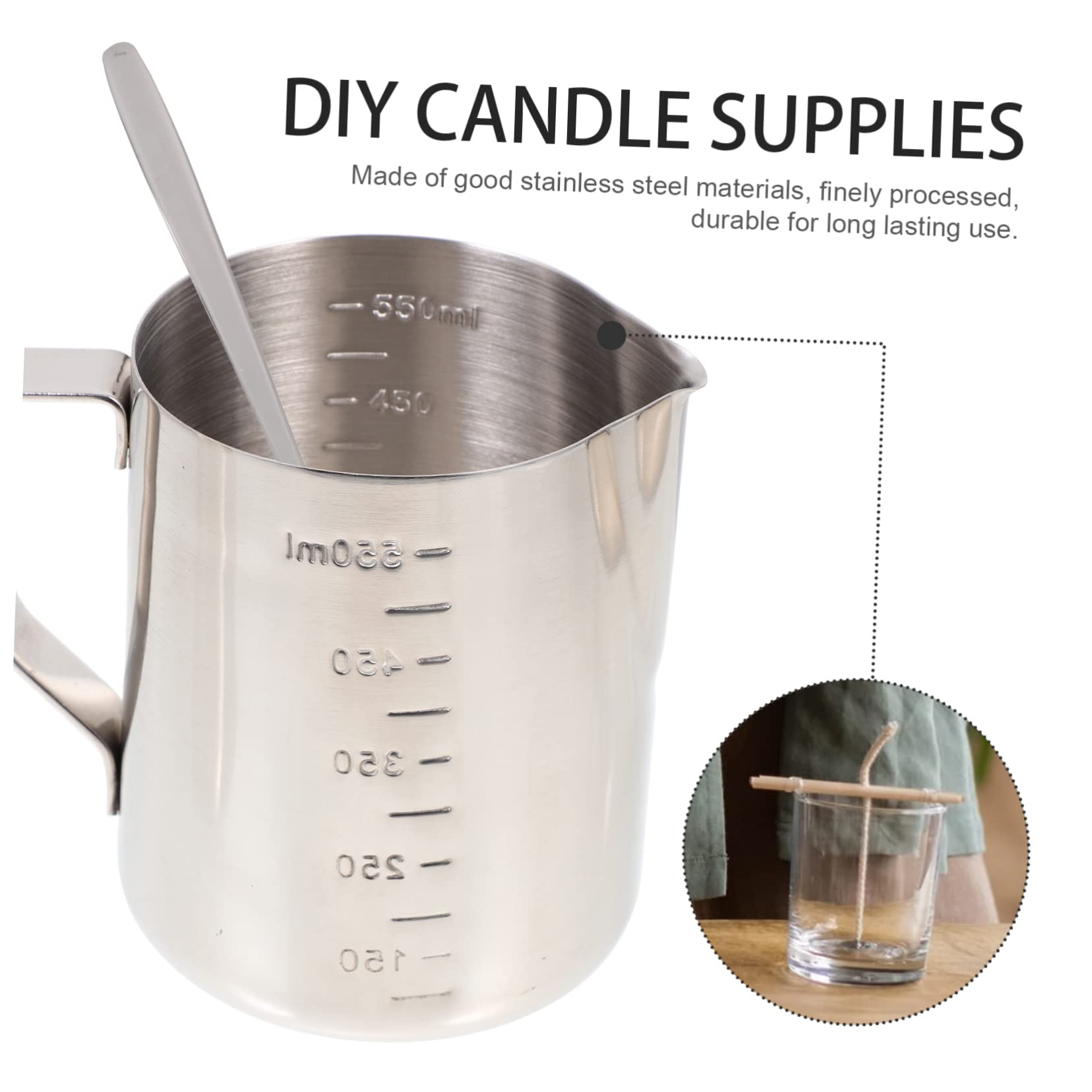 SEWACC Kit para Hacer Velas Acero Inoxidable Fácil de Usar y Limpiar, Material Creativo Detalles Delicados, Accesorio Completo para Fabricar Velas en Casa