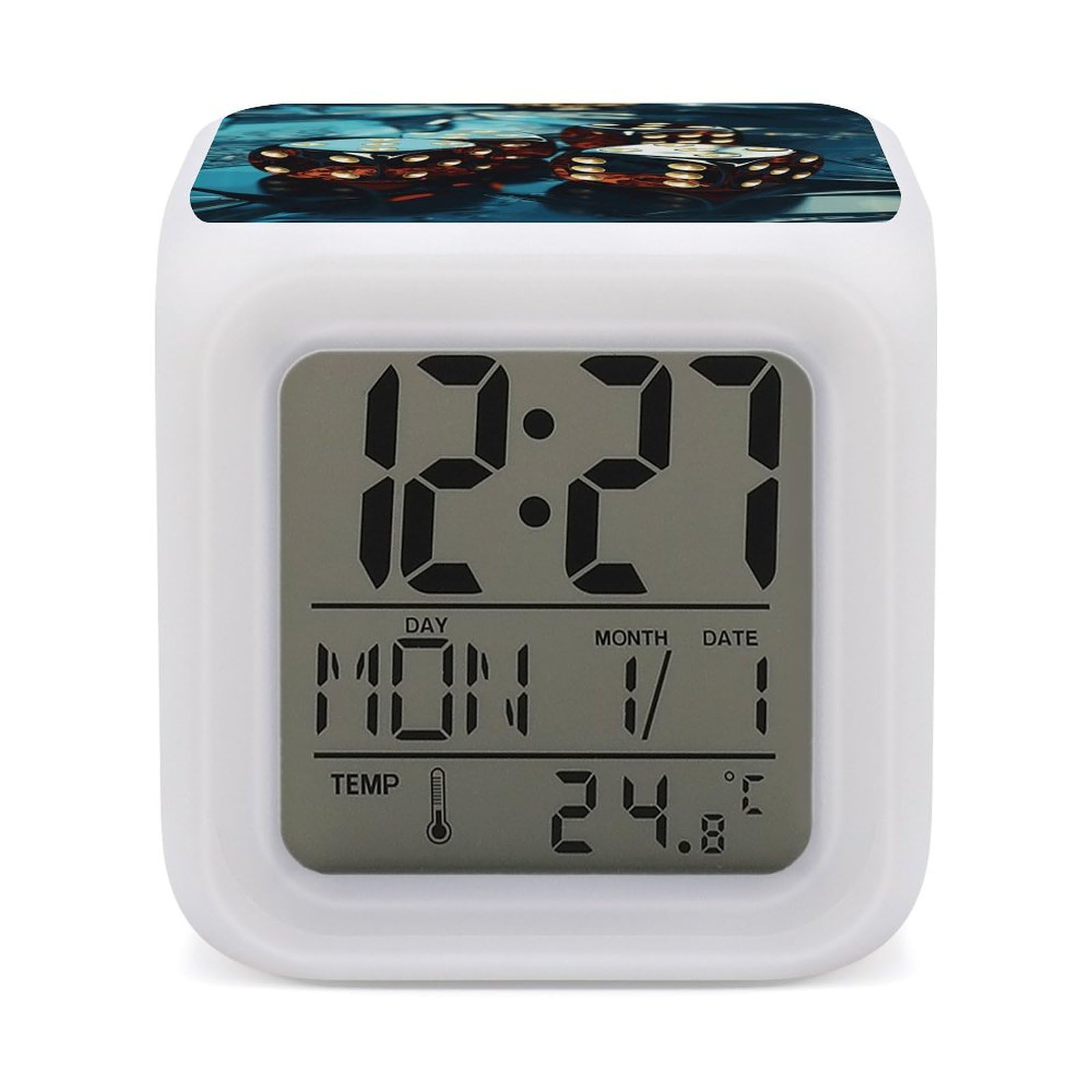 Réveil numérique LED original en forme de dés pour illuminer vos matins et vos nuits