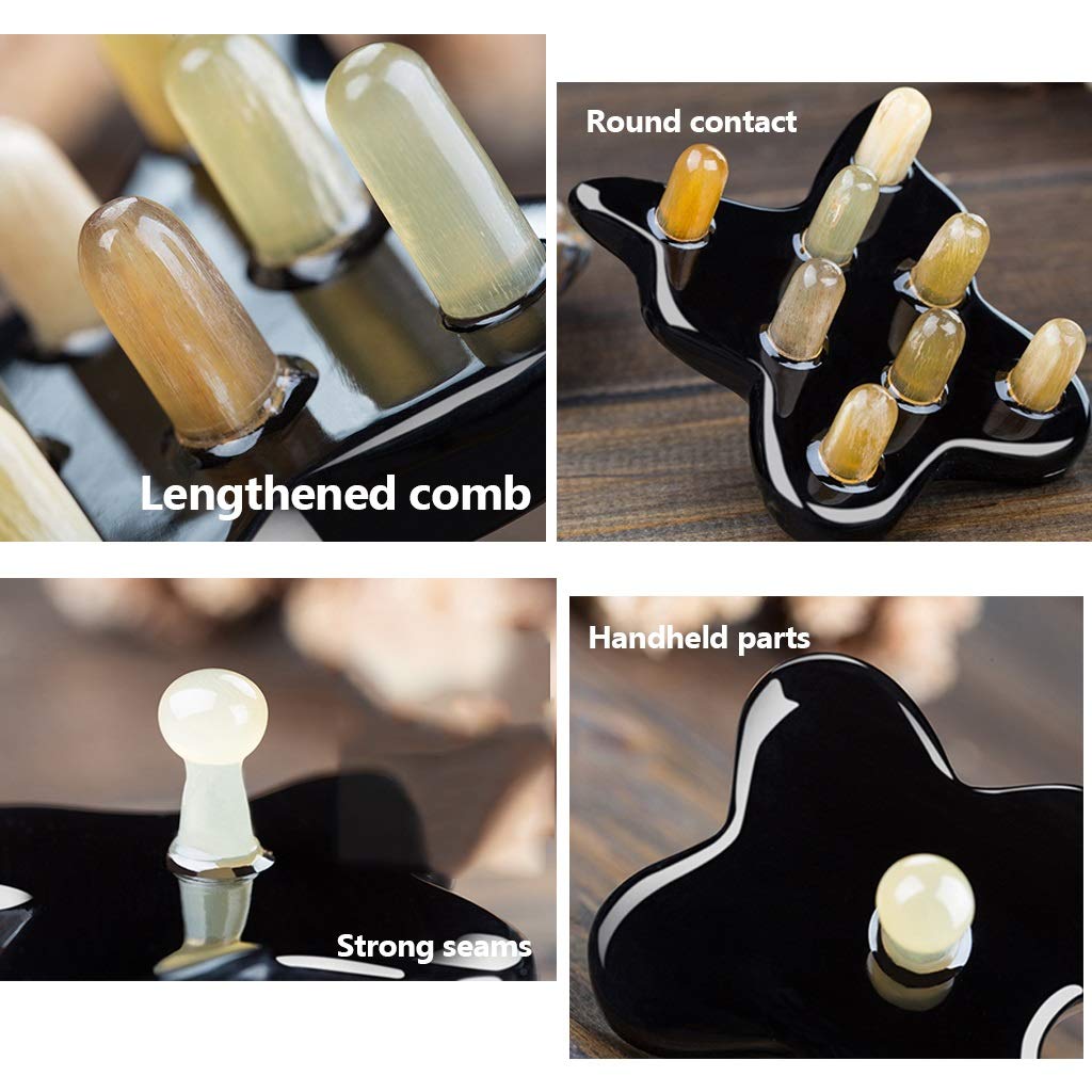 YXCKG Guasha Massage Tool Früher Natürliche Büffelmassage-Therapie-Werkzeuge, Rücken Nacken Bein Trigger Point Behandlung Gua Sha Massage, Traditionelles Schälgerät für den Körper