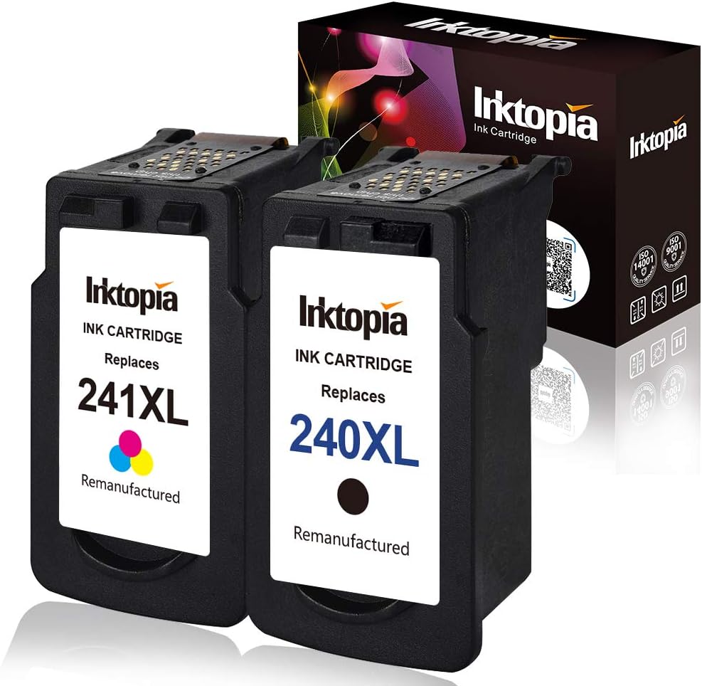 Inktopia 240xl 241xl 1black 1 color