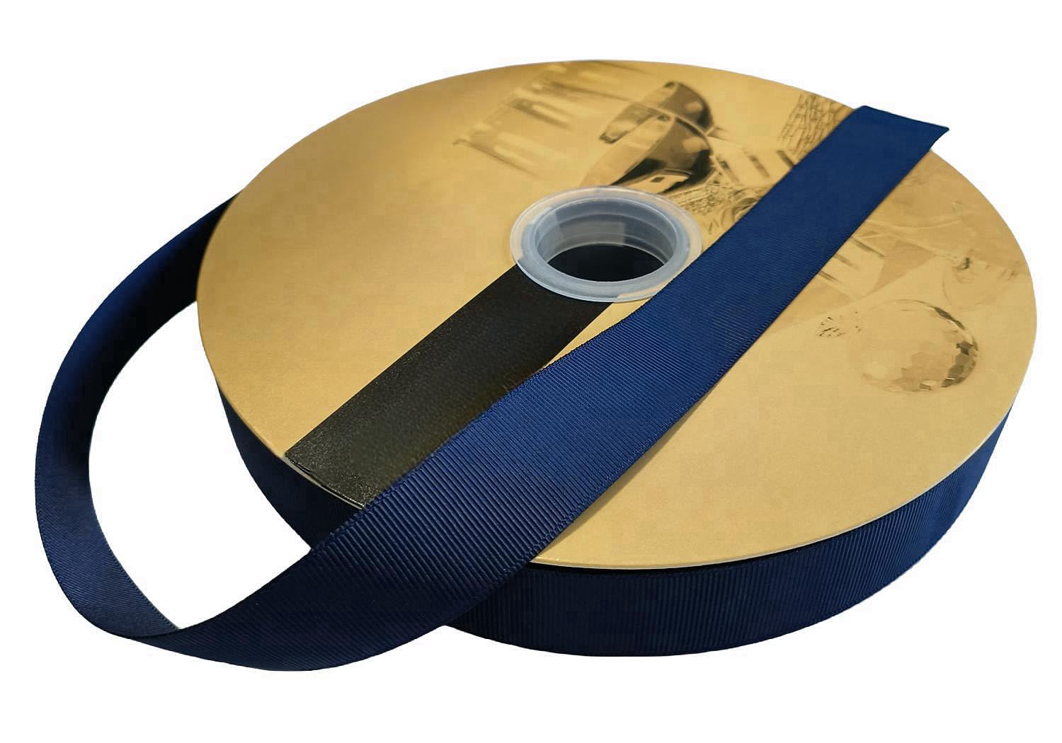 Solid Navy Blue Grosgrain Ribbon 1 Inch X 100 Yards Navy Blue Ribbon for Gifts Wrapping Wedding Decor DIY Crafts Sewing Bow Hair Headband Accessories (Navy Blue)