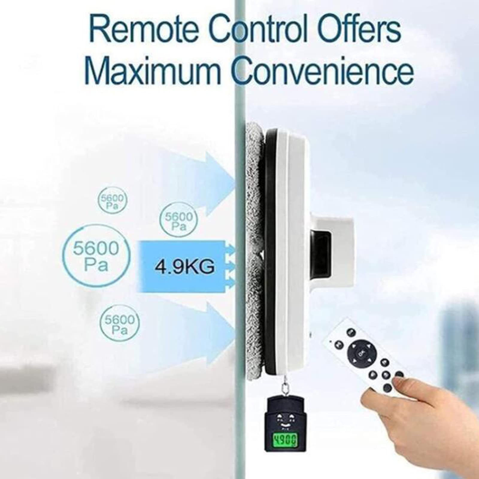 Inteligentny robot do mycia okien, automatyczny inteligentny robot do mycia szyb ze zdalnym sterowaniem, do wysokich okien na zewnątrz i na balkon, elektryczna maszyna do(