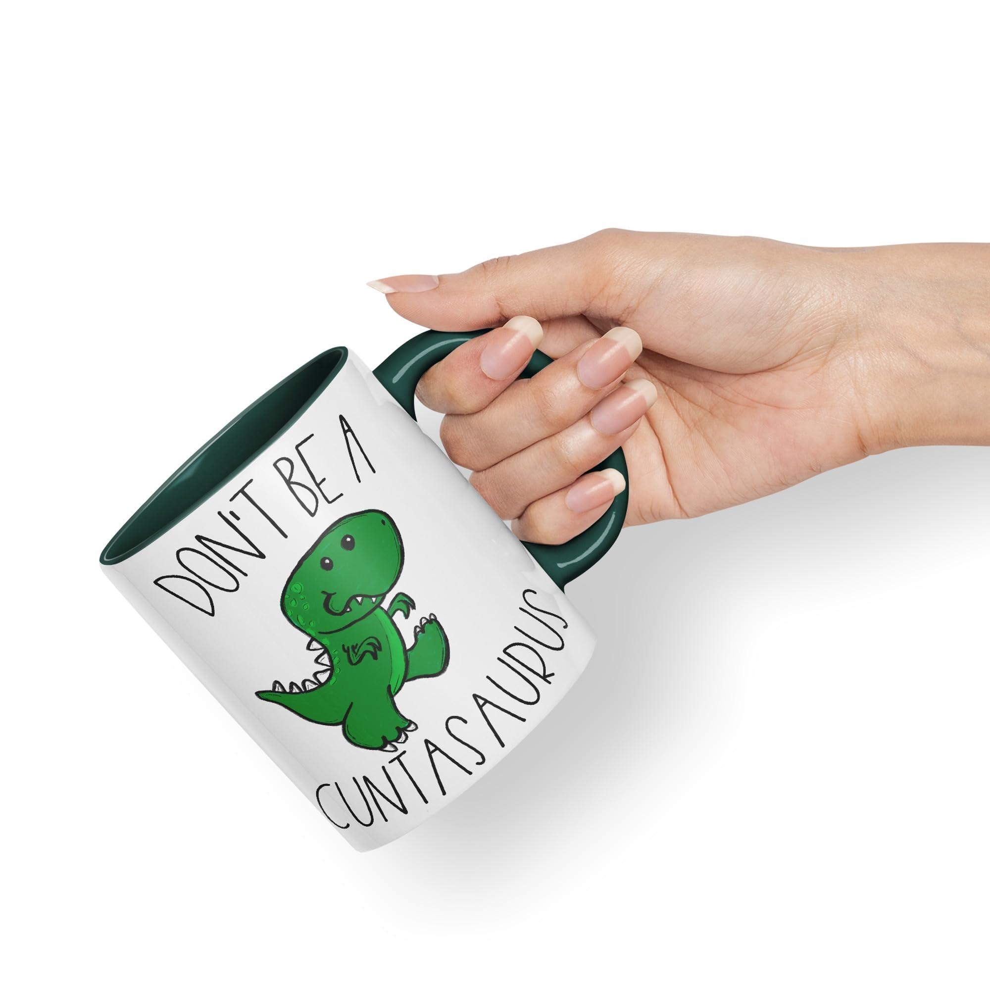 Vixar Don't Be A Cuntasaurus Dinosaur Mug, Sassy Sayings - Image 3