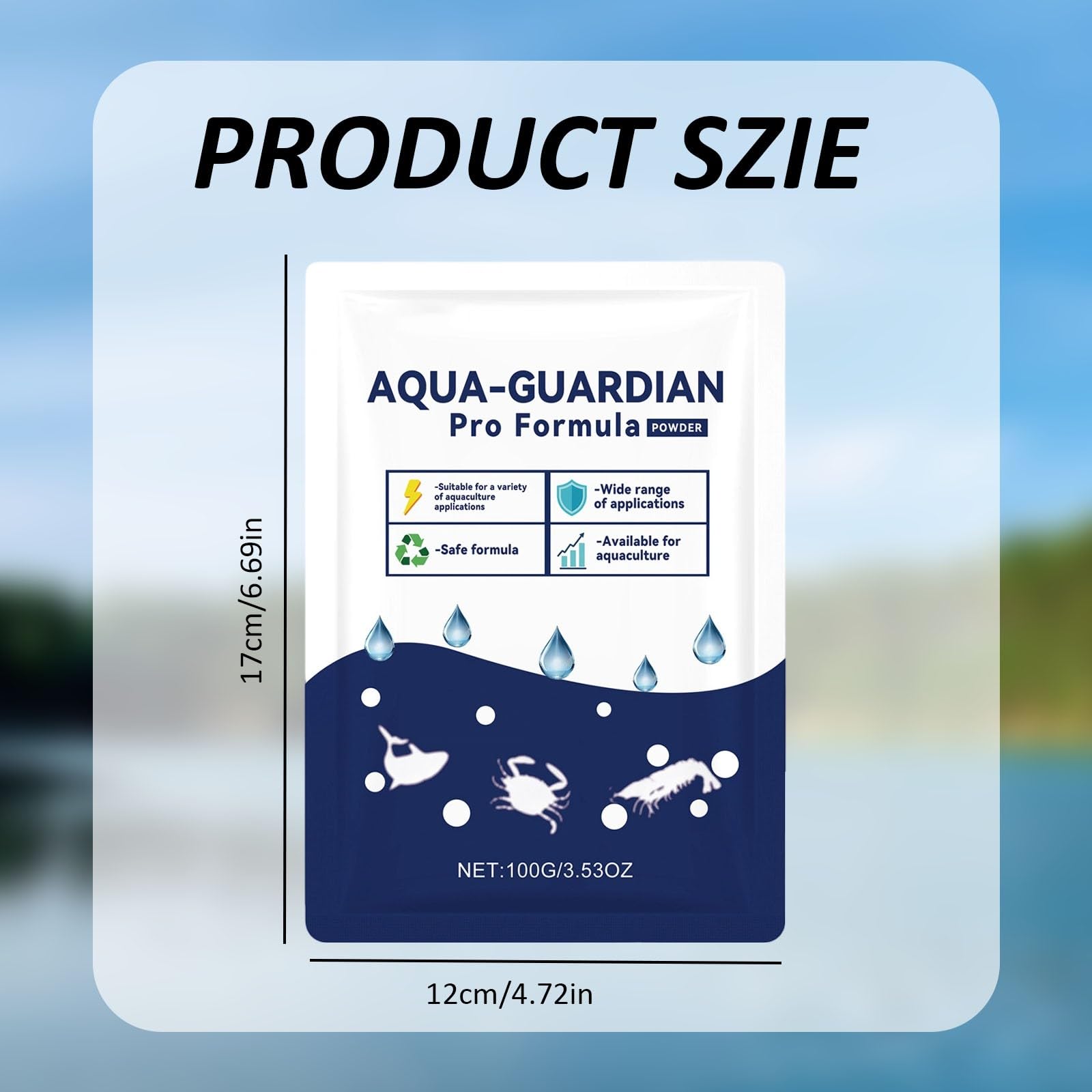 Aqua Guardian Pro Formule pour étang, soin aquatique, poudre d'aquarium, mélange facile, clarificateur pour aquarium, crevettes, crabes, eau de bassin