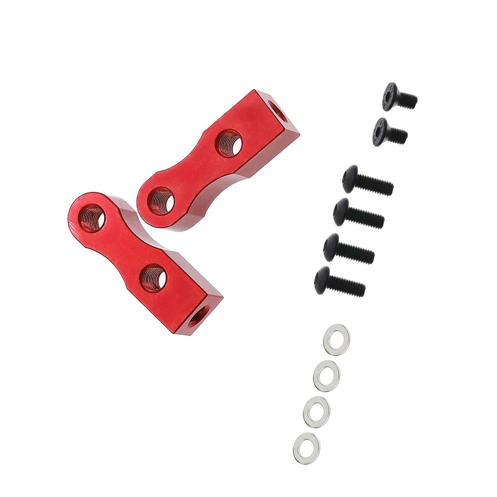 Colaxi 1 Pair Servo Mount Bracket Fixed Frame Metal Accessory Replace Parts for TT01 TT02 1/10 Remote Control Car Sturdy Lightweight , Red