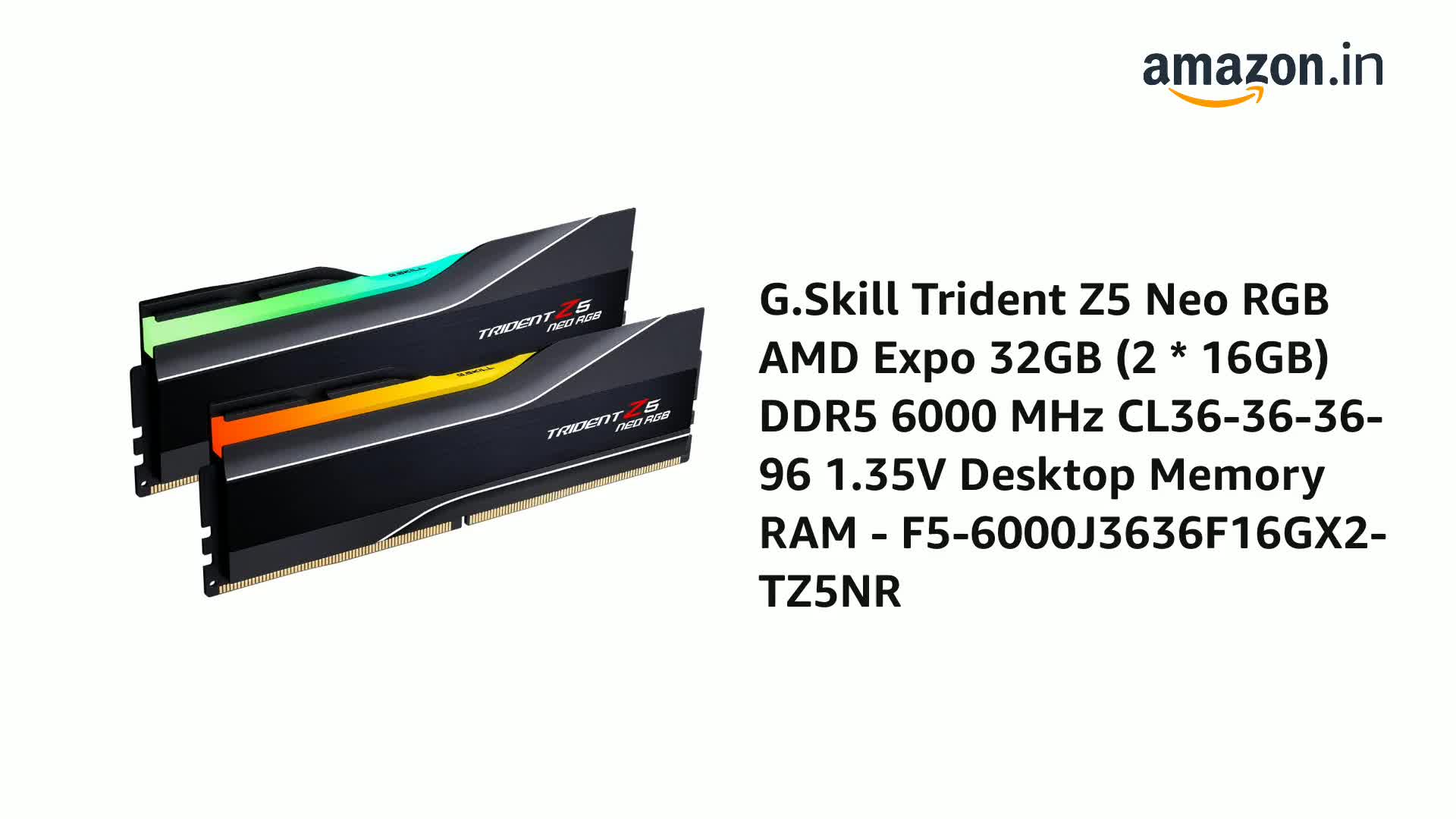 メモリー G.Skill TRIDENT Z5 NEO DDR5 6000 16GBx2 F5-6000J3038F16GX2-TZ5N - Overview - G.SKILL International