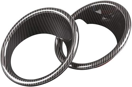 Miniatura 4 de CHEYA 2 unids ABS coche delantero niebla luz niebla lámpara cubierta ajuste para BMW X5 F15 2014-2018 accesorios (estilo fibra de carbono)