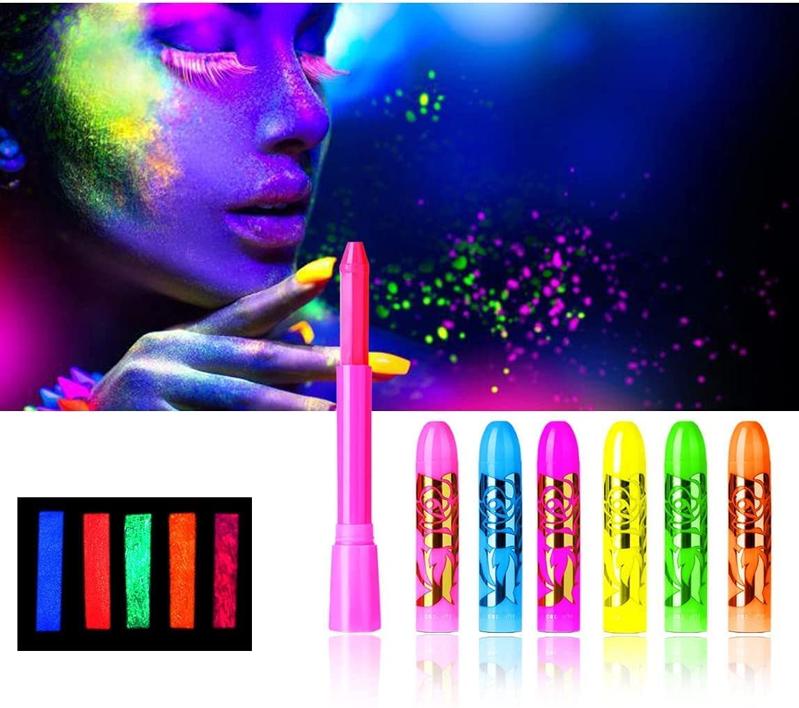 Glow in The Dark Face Paint Black Light Paint UV Neon Face & Body Paint
