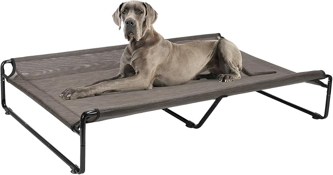 Veehoo Outdoor Elevated Dog Bed, Cooling Raised Dog Beds for Large Dogs