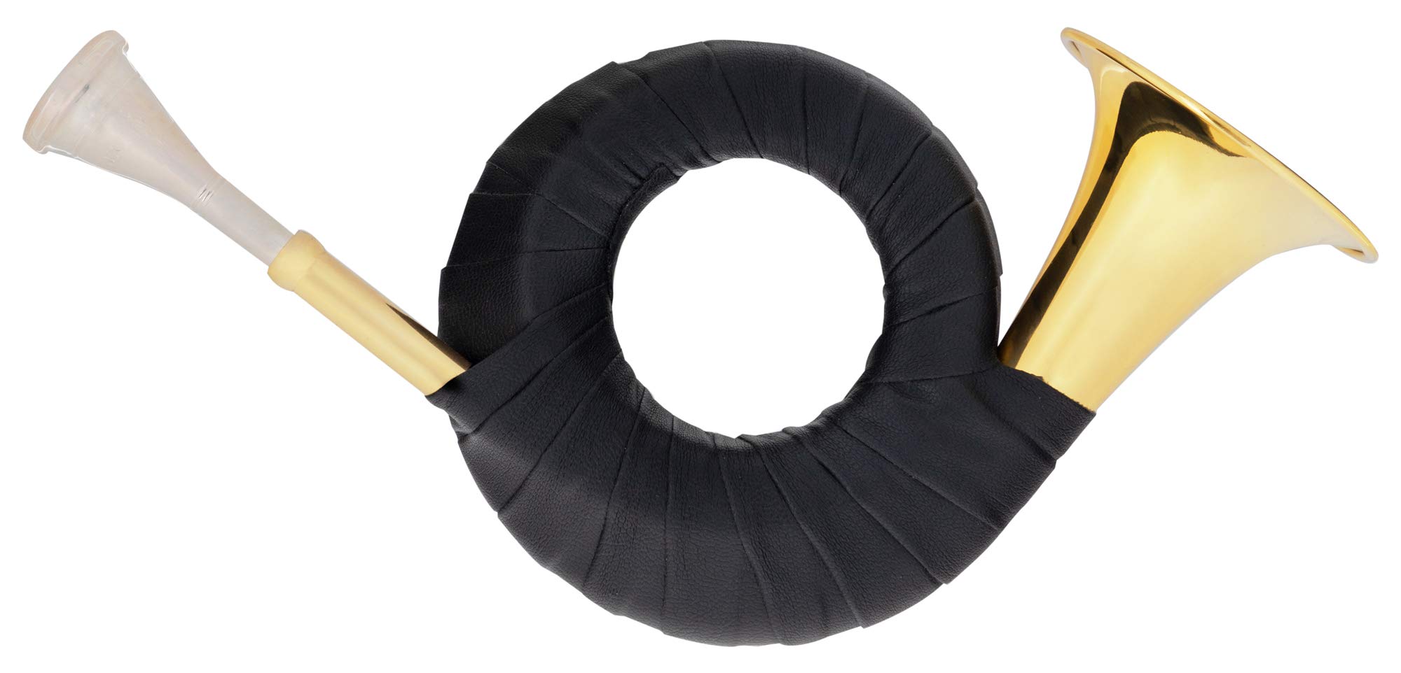 Classic Cantabile Taschenjagdhorn - Kleines Jagdhorn in Bb-Stimmung, Posthorn, Taschenhorn oder Signalhorn - Fürst Pless Horn mit Tasche, Mundstück und Reinigungstuch