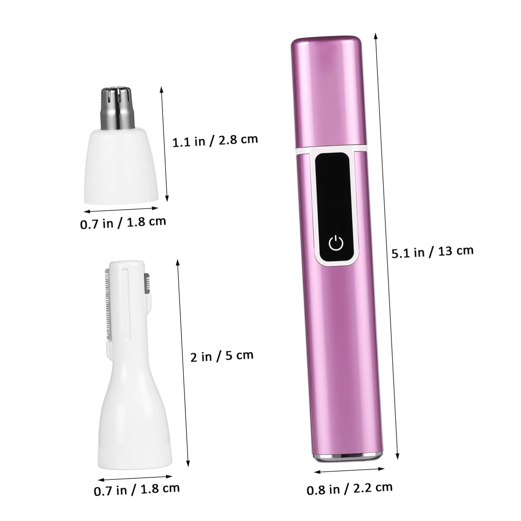 Homoyoyo Epilatore Elettrico Donna Ricaricabile USB Multifunzione con Display Digitale Velocità e Testina Sostituibile Trimmer Viso Naso Sopracciglia Portatile per Uso Quotidiano