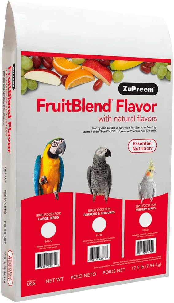 ZuPreem AvianMaintenance FruitBlend Bird Diet for Large Birds 17.5 pounds