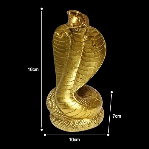 Miniatura 2 de BRABUD BS055 - Estatuas de serpientes de cobra de latón hechas a mano chinas para decoración del hogar, regalo coleccionable BS055