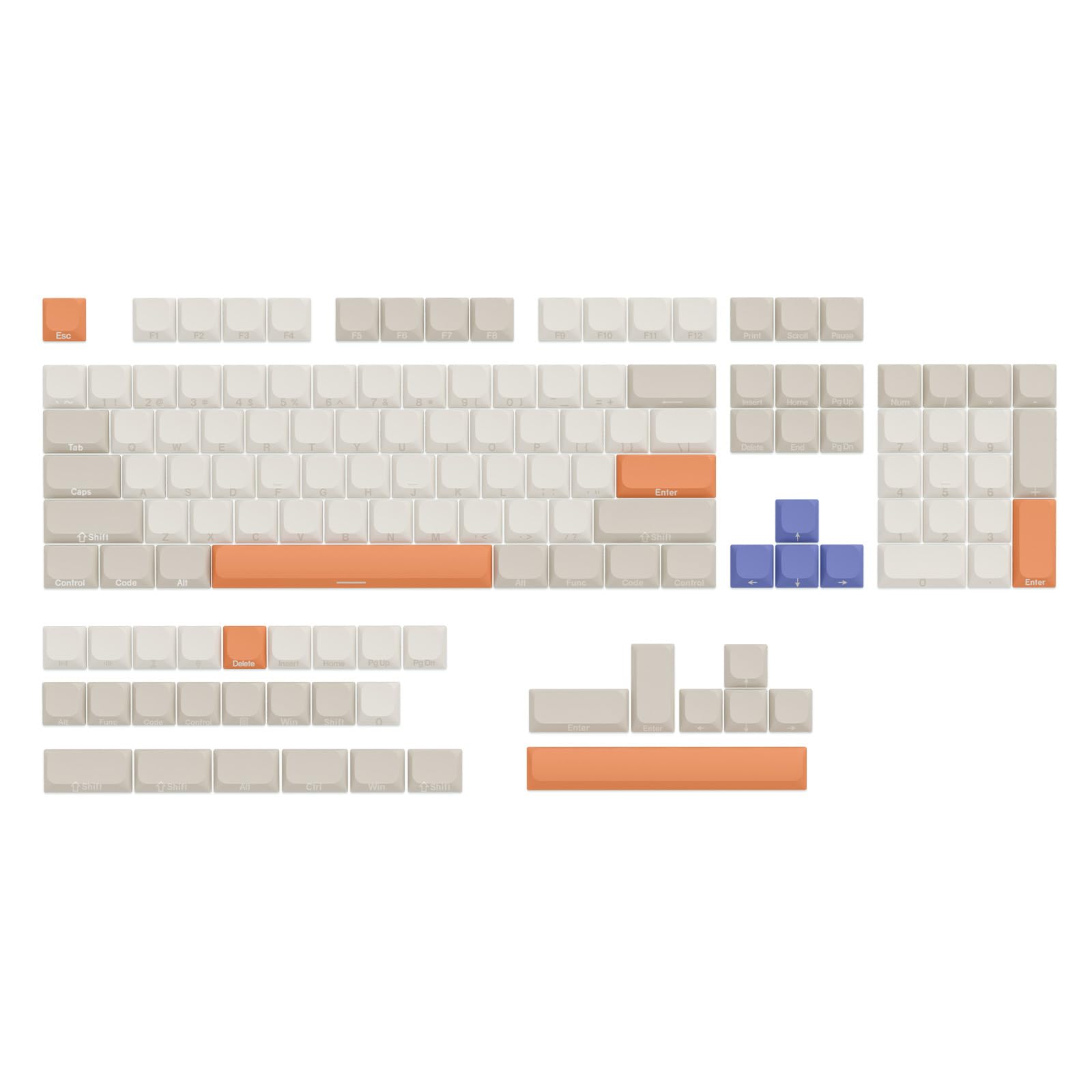GATERON Dune Low Profile Keycaps, Nature Series PBT Keycaps 135 Keys Set Custom Keycap Set, Universal Compatiability for 100%, 75%, 65%, 60% Low Profile MX Mechanical Magnetic Gaming Keyboard (Dune)