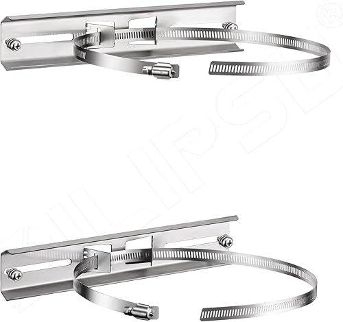 Miniatura 7 de QILIPSU Kits de montaje de poste, soportes de acero inoxidable 304 de 6.9 x 1.9 pulgadas con abrazaderas ajustables de 2 a 8 pulgadas para cajas