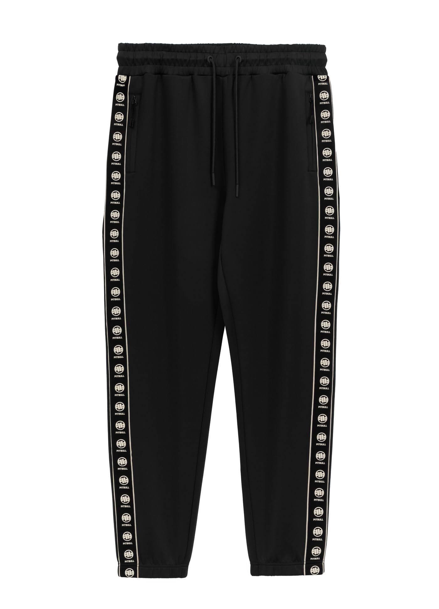 PITBULL - Pantaloni Tuta Uomo Oldschool Powers, Pantalone Tuta Uomo con Cordino Regolabile, Due Tasche con Cerniera, Sportivi e Comodi, Gamba Affusolata