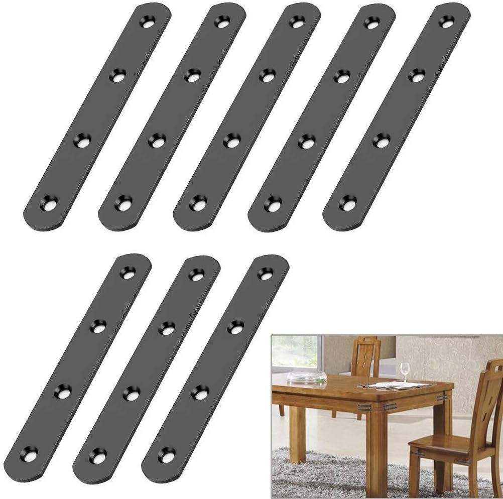 8 PCS Stainless Steel Mending Plates 5" Flat Heavy BrMLK Furniture Repair