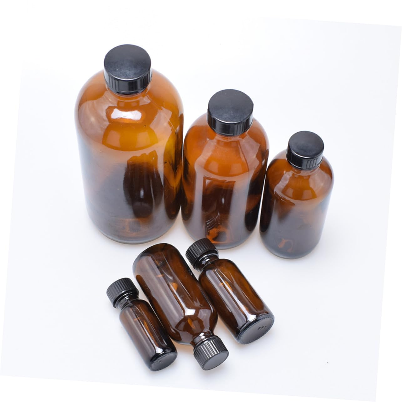 4 Pezzi Barattoli in Vetro Marrone Vaso Ermetico Multifunzione per e Spezie Bottiglie in Vetro Resistenti per Conservazione Alimentare Ecologica